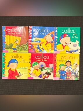 Lot of 6 Caillou Children’s Books – Toddler & Preschool Storytime Bundle softcov